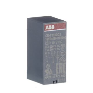 ABB - 1SVR405601R8000 - CR-P110DC2 Steckbares Interface-Relais 2We, A1-A2=110VDC, 250V/8A