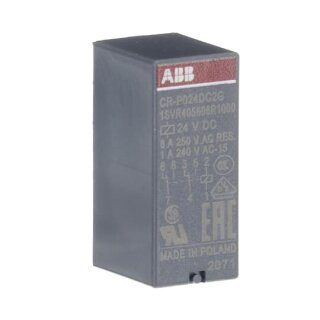 ABB - 1SVR405606R1000 - CR-P024DC2G Steckbares Interface-Relais 2We, A1-A2=24VDC, 250V/8A, Goldkontakte