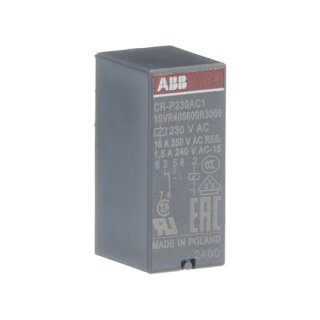 ABB - 1SVR405600R3000 - CR-P230AC1 Steckbares Interface-Relais 1We, A1-A2=230VAC, 250V/16A