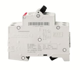 ABB - 2CSR255187R1104 - DS201A-C10/0,03UL FI/LS UL/CSA Zulassung 6kA, 1P+N, Typ A, C 10, 30mA
