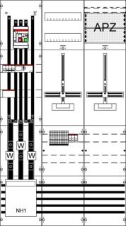 ABB STRIEBEL & JOHN - 2CPX056023R9999 - WF39EW12 MuW Feld Komplettfeld, mit Zählerkreuz mit Netzschutz XT2