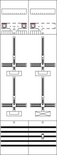 ABB STRIEBEL & JOHN - 2CPX054464R9999 - DF29T3A ZFeld kpl. 9RE 3Z1S B6A vorverdrahtet mit Zählerkreuz