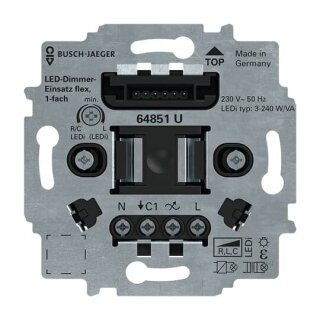 Busch-Jaeger - 2CKA006500A0012 - LED-Dimmer-Einsatz flex, 1-fach 3-240VA