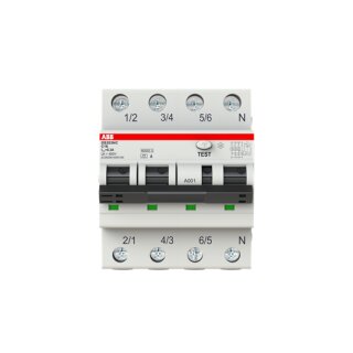 ABB - 2CSR256140R3164 - DS203NCA-C16/0,3 FI/LS-Schalter 6kA, 3P+N, Typ A, C 16, 300mA