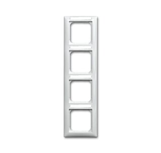 Busch-Jaeger - 2CKA001754A4829 - Abdeckrahmen mit Sichtfenster, senkrecht 4-fach alpinweiß  - Busch-balance® SI