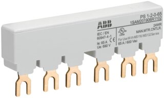 ABB - 1SAM201906R1102 - PS1-2-0-65 3-Phasen-Sammelschiene für 2 MS116 / MS132, Ie=65A
