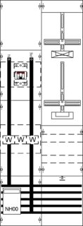 ABB STRIEBEL & JOHN - 2CPX033053R9999 - KA4253 Mess- und Wandlerfeld BH5 2FB vorverdrahtet mit Zählerkreuz
