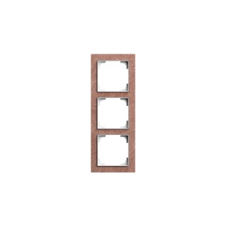 Busch-Jaeger - 2CLA897300A2958 - Abdeckrahmen 3-fach Schiefer Terra Rosso  - Busch-art linear® linear®