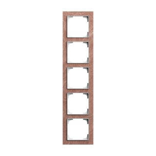Busch-Jaeger - 2CLA897500A2958 - Abdeckrahmen 5-fach Schiefer Terra Rosso  - Busch-art linear® linear®