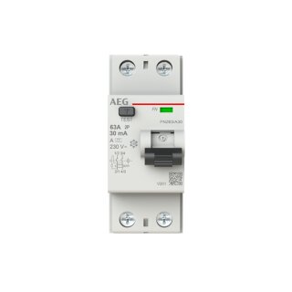 AEG - 2CSF702156R1630 - FN263/A30 - FI-Schalter 2P Typ A 63A, 30mA, 2 Teilungseinheiten