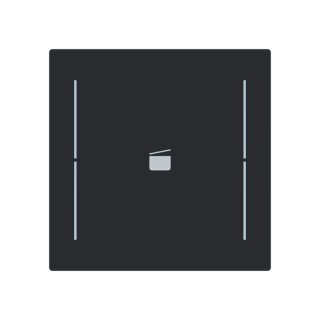 Busch-Jaeger - 2CKA006199A0425 - Abdeckung als Taster 1-fach mit Symbol "Szene" Busch-art linear®