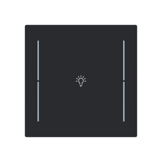Busch-Jaeger - 2CKA006199A0423 - Abdeckung als Taster 1-fach mit Symbol "Beleuchtung" Busch-art linear®