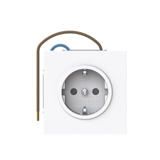 Busch-Jaeger - 2CKA002013A5517 - SCHUKO® Steckdose Safety+, studioweiß mit Nachtorientierungslicht/Steplight®