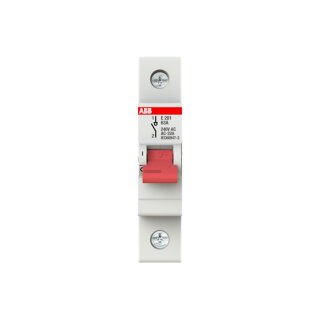 ABB - 2CDE281001R0063 - E201/63R Trennschalter 1P,63A,Schaltgriff rot