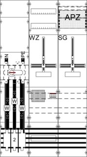 ABB STRIEBEL & JOHN - 2CPX056142R9999 - WF39KK53 9RE 3FB Komplettfeld nach FNN In 250A mit Dreipunkt-Befestigung