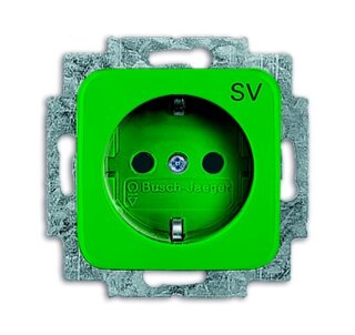 Busch-Jaeger - 2CKA002011A6259 - SCHUKO® Steckdosen-Einsatz mit Aufdruck