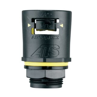 ABB - 7TCA296170R0588 - Adaptalok Verschraubung gerade Typ A mit Außengewinde AT IP66 NPT125 schwarz/gelb Polyamid