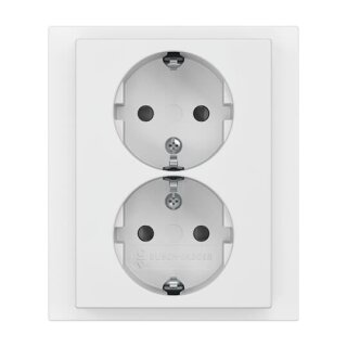 Busch-Jaeger - 2TKA00003923 - SCHUKO® Doppelsteckdose volle Abdeckung Safety+