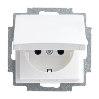 Busch-Jaeger - 2CKA002018A1511 - SCHUKO® Steckdosen-Einsatz mit Klappdeckel  Busch-balance® SI
