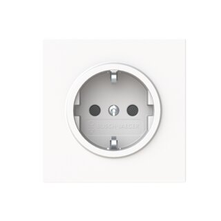 Busch-Jaeger - 2CKA002013A5506 - SCHUKO® Steckdose Safety+, studioweiß matt mit Schraubanschluss
