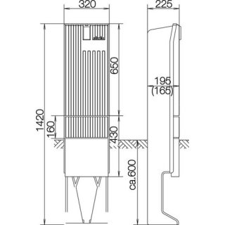 ABN - SL142P - SL142P Anschlusssäule mit Montageplatte