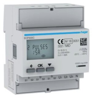 HAGER - ECP300C - ECP300C Energiezähler 3ph.1Aoder5A MID