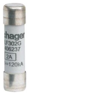 HAGER - LF302G - LF302G Zyl.Sicherung gG 2A 500V AC 120kA