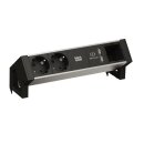 BACHMANN - 937.001 - 937.001 DESK2 ALU BLACK 2x 1xCM 1xUSB