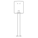 ABL - 100000237 - 100000237 Stele POLE Slim für 2x...