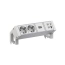 BACHMANN - 937402 - 937.402 ALU WHITE 2xSchuko 1xUSB GST18