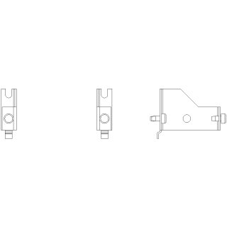 A630DIN Blechhalter für Hutschiene Stahlblech Set 20 Träger