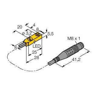 TURCK - 1613007 - 1613007 BI2-Q5,5-AP6X-0,3-PSG3M