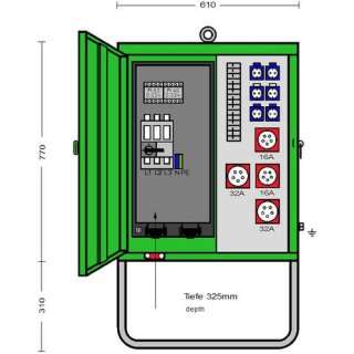 ELEKTRA - 183218 - V 63N/A/622-2 Verteilerschrank