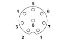 M12-Gerätesteckverbinder VS-M12FSBP-OE-94B-LI Ethernet 8-polig Buchse gerade
