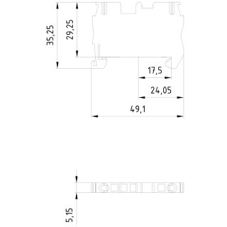 PE-Klemme 2,5 mm² Federzuganschluss grün-gelb Schutzleiter