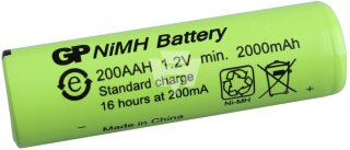GP - 300200AAH - Akku 1,2V Mignon AA 200mAh GP200AAH