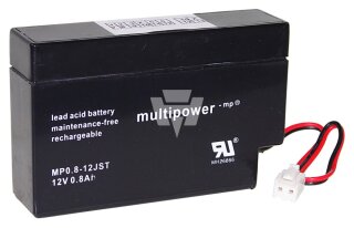 Multipower - MP0,8-12JST - Bleiakku 12V 0,8Ah