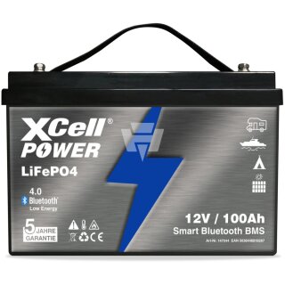 Xcell - 147044 - Akku LiFePO4 12V 100Ah Bluetooth