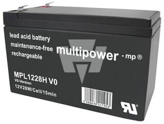 Multipower - MPL1228H-V0 - Bleiakku 12V 7,2Ah MPL1228H-VO