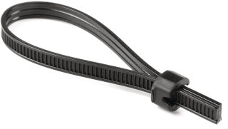 HellermannTyton - 102-66110 - Verschlussband für automatisches Kabelbündelwerkzeug, PA66HIRHSUV, schwarz