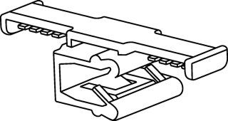 HellermannTyton - 102-68375 - Befestigungsclip 39x9 mm, schlagzäh, hitzestabil, schwarz