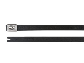 HellermannTyton - 111-00295 - Edelstahlkabelbinder 362x7,9 mm, vollbeschichtet, schwarz