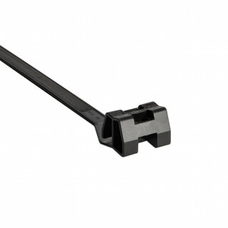 HellermannTyton - 111-01671 - Befestigungsbinder außenverzahnt für Parallelführung 270x12,7 mm, schlagzäh, hitze- und UV-stabilisiert, schwarz