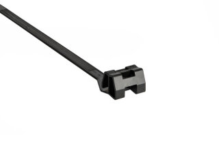 HellermannTyton - 111-01672 - Befestigungsbinder außenverzahnt für Parallelführung 420x12,7 mm, schlagzäh, hitze- und UV-stabilisiert, schwarz