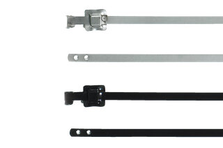 HellermannTyton - 111-94161 - Edelstahlkabelbinder lösbar 430x5 mm, mit Faltverschluss