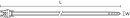 HellermannTyton - 126-00253 - 1-teiliger Befestigungsbinder 160x4.6mm außenverzahnt mit Kantenclip für 1-3mm