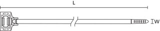 HellermannTyton - 133-01553 - Befestigungsbinder 1-teilig mit Schweißbolzenaufnahme, mit Toleranzausgleich 162,6x4.6 mm PA66HS schwarz