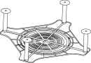 HellermannTyton - 148-00102 - Abstandshalter Einbaustrahler, H=30mm, schwarz