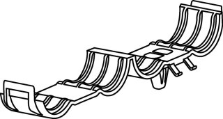 HellermannTyton - 151-00026 - Wellrohrhalter 64,5x12 mm, Spreizanker, hitzestabil, schlagzäh, schwarz