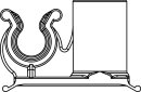 HellermannTyton - 151-00700 - Wellrohrhalter 28,6x11 mm, Schweißbolzenaufnahme, hitzestabil, schlagzäh, schwarz